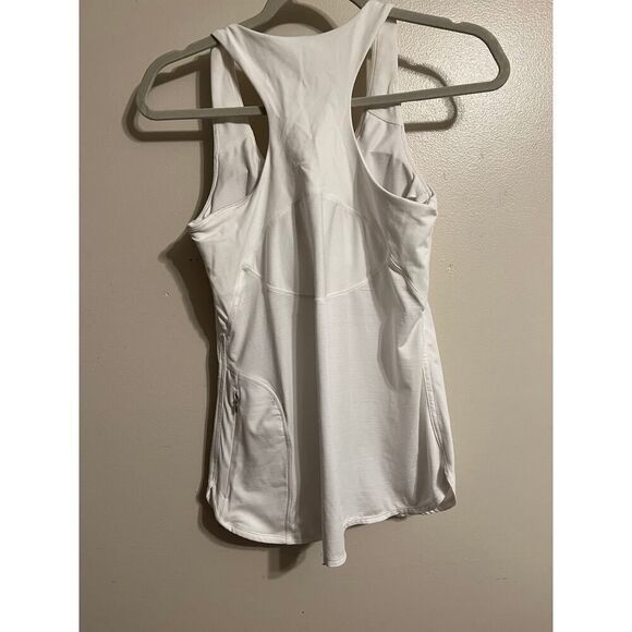 Athleta Daydreamer Racerback White Fitted Workout Tank Top Sz. S - Picture 5 of 7